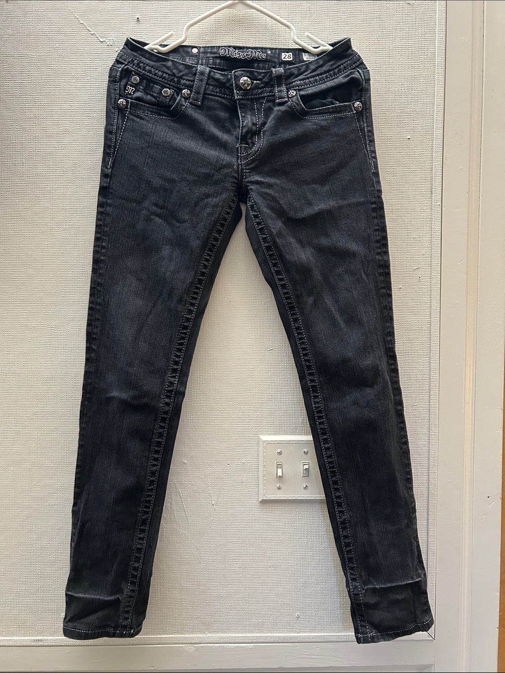 Miss Me Dark Black Skinny Jeans - Slim Fit